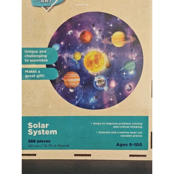 Studio Puzzle Art Solar System, 388 Piece Round Wood Puzzle - Picture 2 of 8